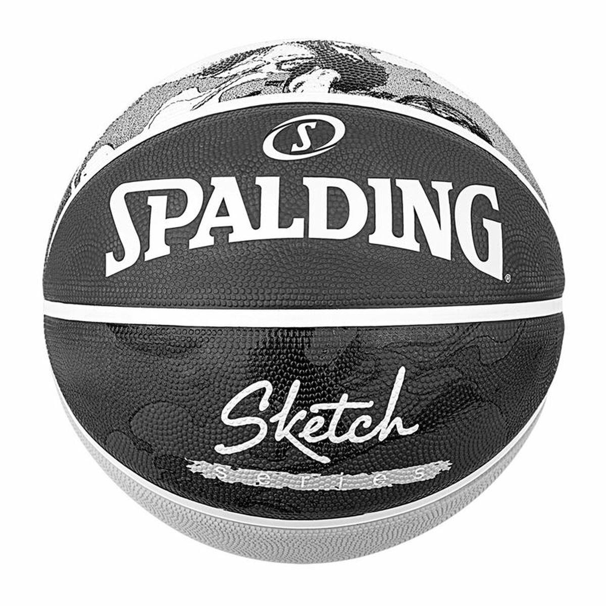 Spalding Sketch Dribble basketbold - sort, naturgummi, str. 7