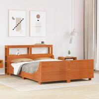 Sengeramme uden madras 120x190 cm massivt fyrretræ gyldenbrun