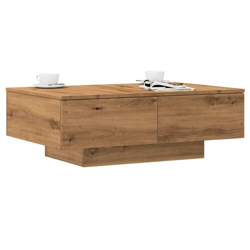 Sofabord 90x60x31 cm konstrueret træ kunsteg