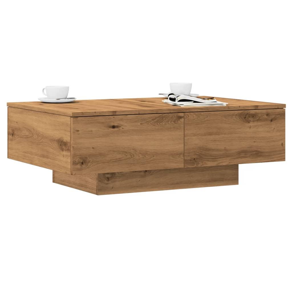 Sofabord 90x60x31 cm konstrueret træ kunsteg