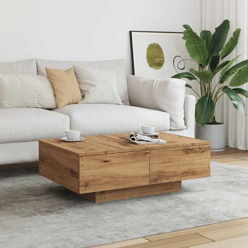 Sofabord 90x60x31 cm konstrueret træ kunsteg