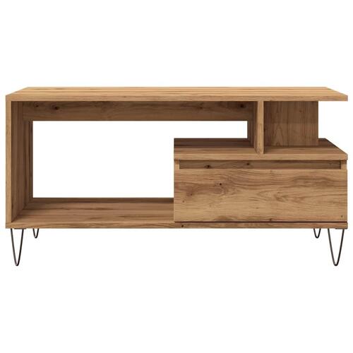 Sofabord 90x49x45 cm konstrueret træ kunsteg