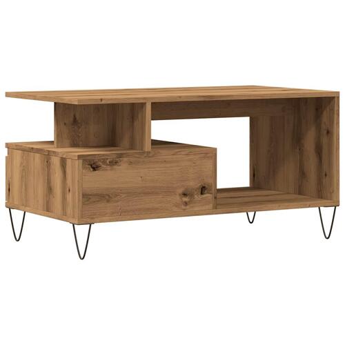 Sofabord 90x49x45 cm konstrueret træ kunsteg