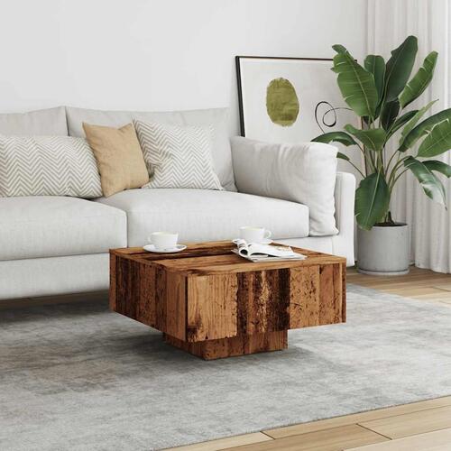 Sofabord 60x60x31,5 cm konstrueret træ antikt træ