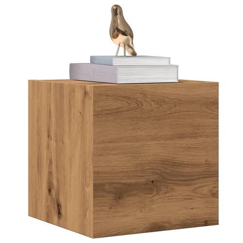 Væghængt tv-skabe 2 stk. 30,5x30x30 cm kunsteg