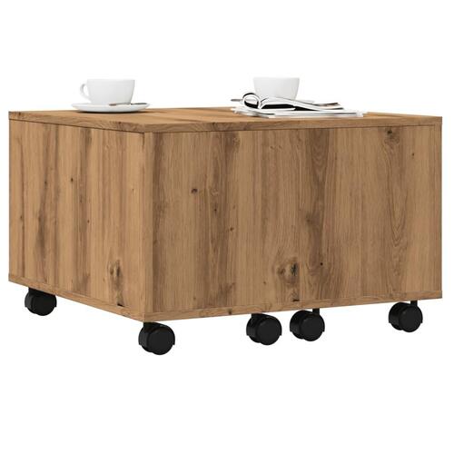 Sofabord 60x60x38 cm konstrueret træ kunsteg