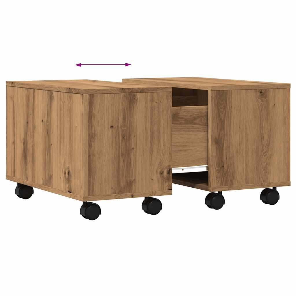 Sofabord 60x60x38 cm konstrueret træ kunsteg