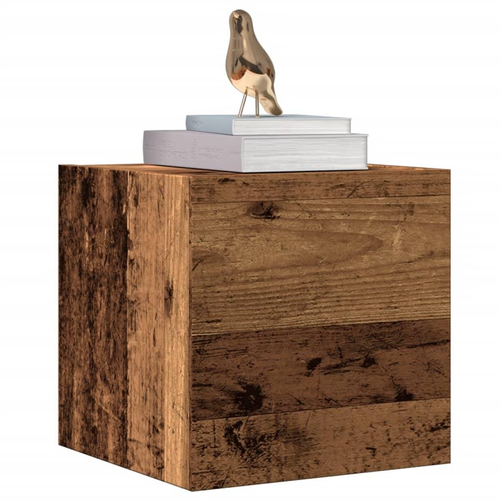 Væghængt tv-skabe 2 stk. 30,5x30x30 cm antikt træ