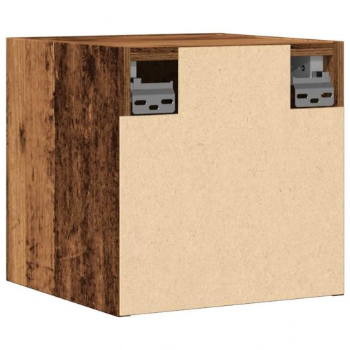 Væghængte tv-skabe - 2 stk., 30,5×30×30 cm, antikt træ