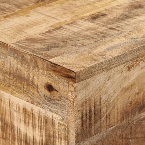 Konsolbord 110x30x75 cm massivt ru mangotræ og jern