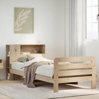 Sengeramme uden madras 75x190 cm massivt fyrretræ