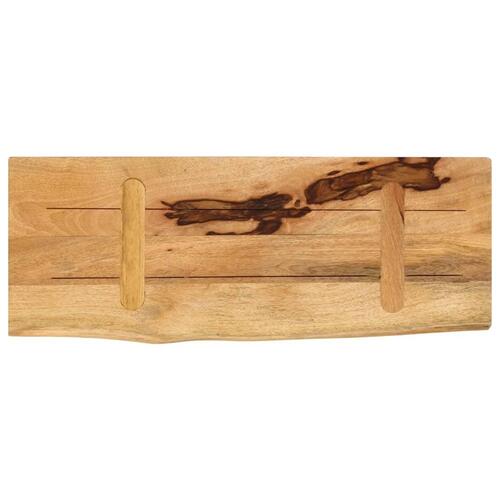 Bordplade 70x40x2,5 cm naturlig kant massivt ru mangotræ