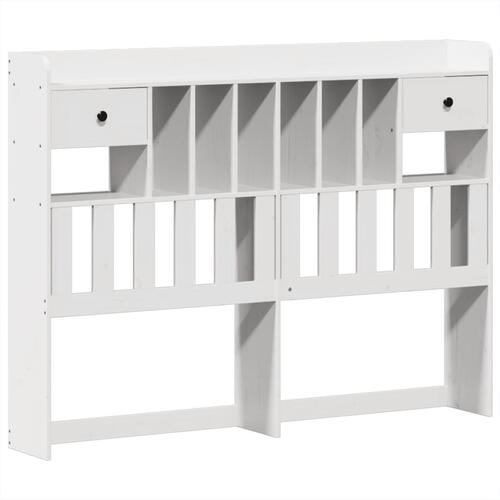 Sengeramme uden madras 150x200 cm massivt fyrretræ hvid