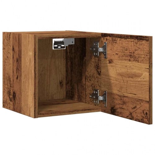 Væghængt tv-skab 30,5×30×30 cm - antikt træ
