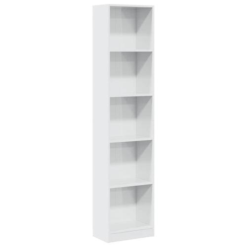 Skab 40x24x176 cm konstrueret træ hvid højglans