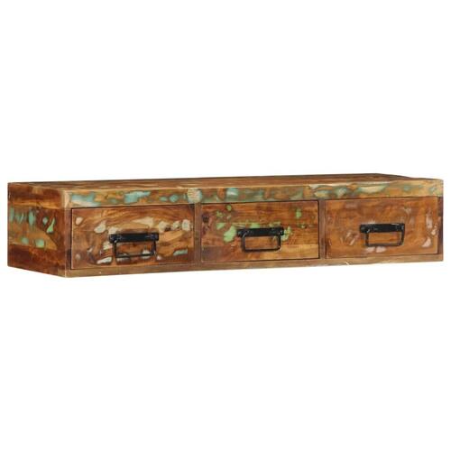 Væghængt tv-skab 100x30x19 cm massivt genbrugstræ