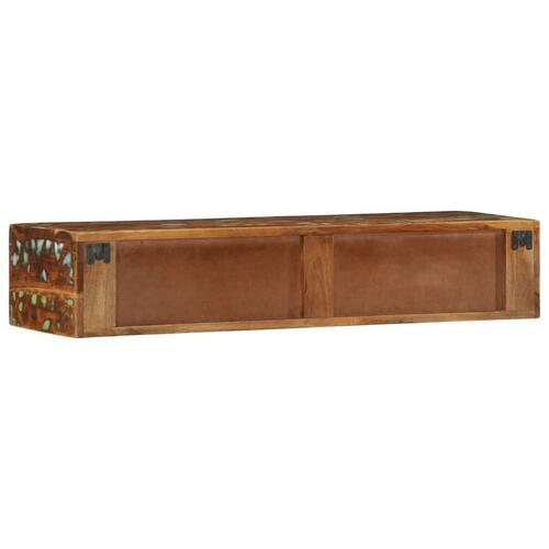 Væghængt tv-skab 100x30x19 cm massivt genbrugstræ