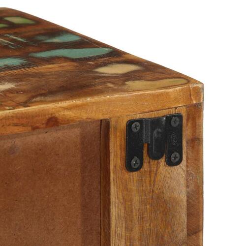 Væghængt tv-skab 100x30x19 cm massivt genbrugstræ