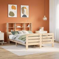 Sengeramme uden madras 160x200 cm massivt fyrretræ