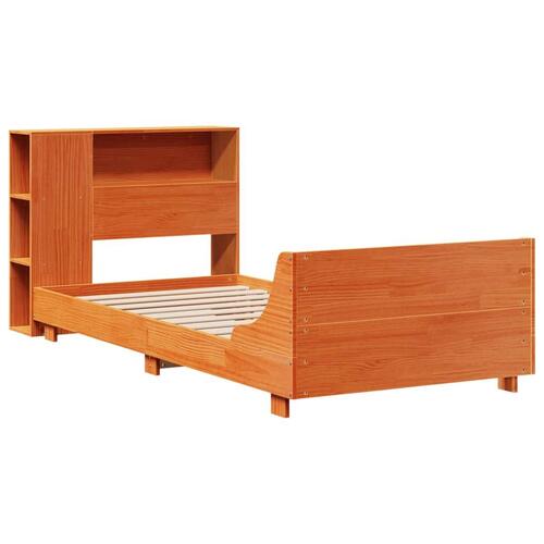 Sengeramme uden madras 90x200 cm massivt fyrretræ gyldenbrun