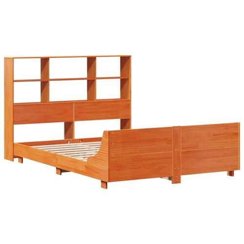Sengeramme uden madras 160x200 cm massivt fyrretræ gyldenbrun