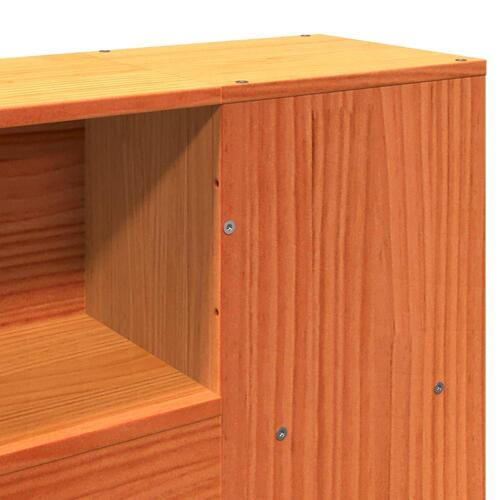 Sengeramme uden madras 140x190 cm massivt fyrretræ gyldenbrun