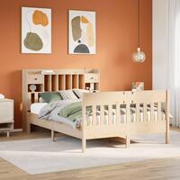 Sengeramme uden madras 140x200 cm massivt fyrretræ