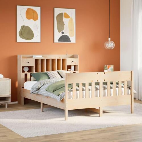 Sengeramme uden madras 150x200 cm massivt fyrretræ