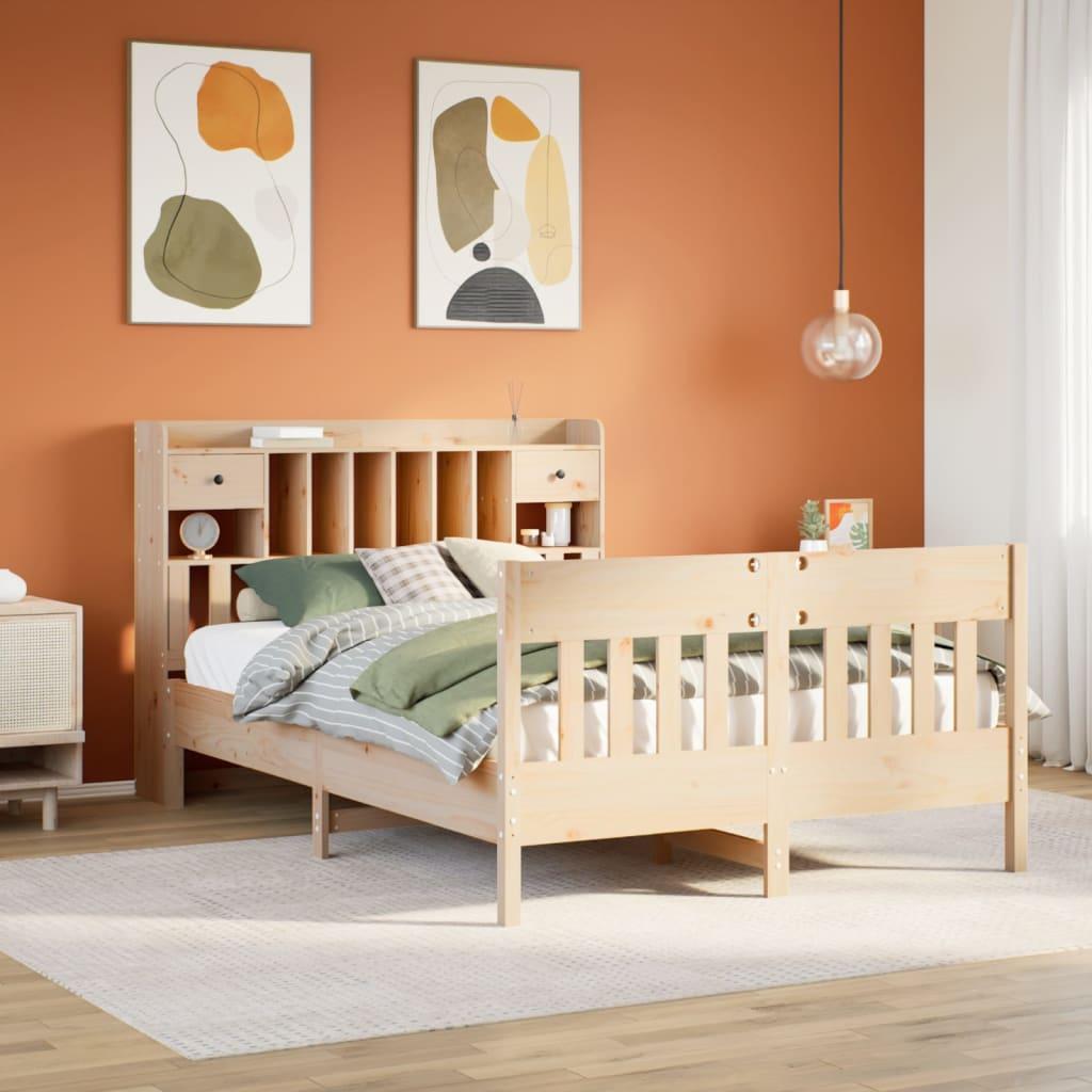 Sengeramme uden madras 150x200 cm massivt fyrretræ