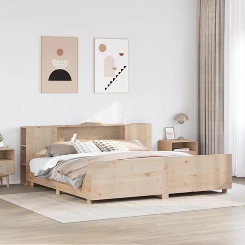 Sengeramme uden madras 180x200 cm massivt fyrretræ