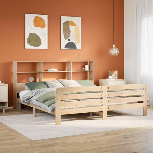 Sengeramme uden madras 180x200 cm massivt fyrretræ