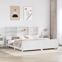 Sengeramme uden madras 180x200 cm massivt fyrretræ hvid