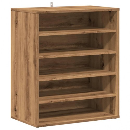 Skoskab 60×35×70 cm i konstrueret træ - kunsteg, 5 hylder