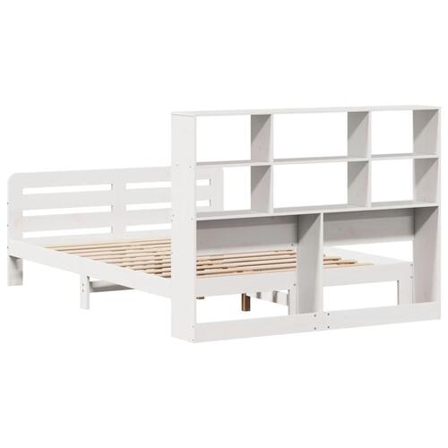 Sengeramme uden madras 160x200 cm massivt fyrretræ hvid