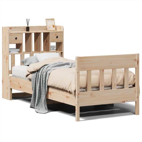 Sengeramme uden madras 75x190 cm massivt fyrretræ