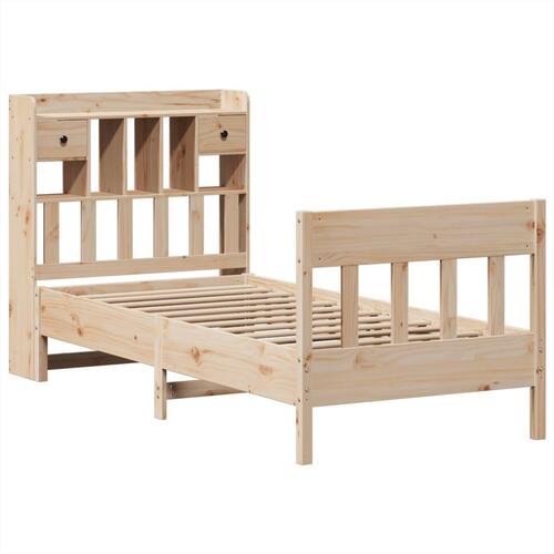 Sengeramme uden madras 75x190 cm massivt fyrretræ
