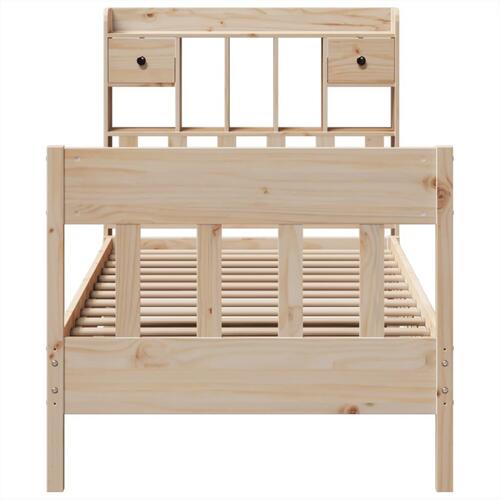 Sengeramme uden madras 75x190 cm massivt fyrretræ