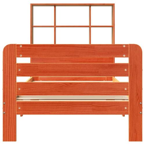 Sengeramme uden madras 90x200 cm massivt fyrretræ gyldenbrun