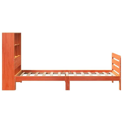Sengeramme uden madras 90x200 cm massivt fyrretræ gyldenbrun