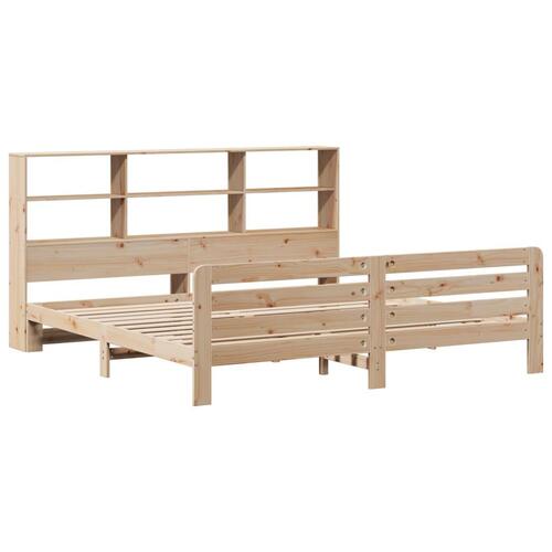 Sengeramme uden madras 200x200 cm massivt fyrretræ