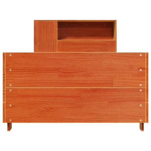 Sengeramme uden madras 100x200 cm massivt fyrretræ gyldenbrun