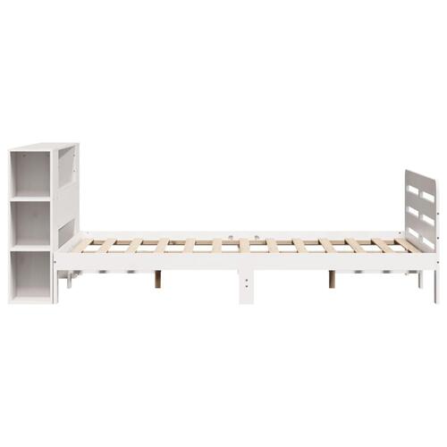 Sengeramme uden madras 140x190 cm massivt fyrretræ hvid