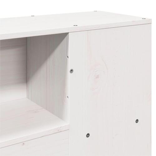 Sengeramme uden madras 140x190 cm massivt fyrretræ hvid