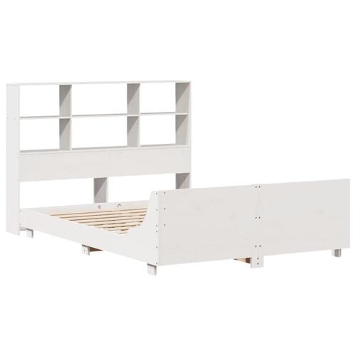 Sengeramme uden madras 160x200 cm massivt fyrretræ hvid