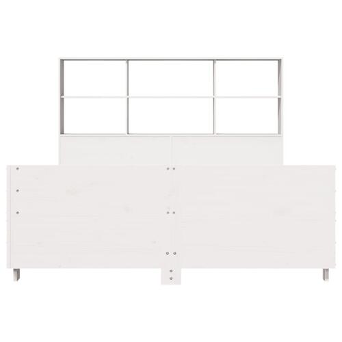 Sengeramme uden madras 140x200 cm massivt fyrretræ hvid