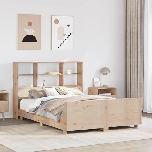 Sengeramme uden madras 120x200 cm massivt fyrretræ