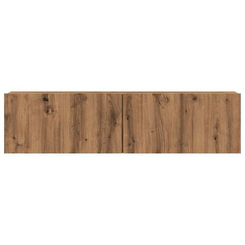 Væghængt tv-bord 120x30x30 cm konstrueret træ kunsteg