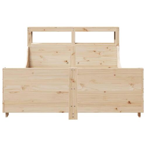 Sengeramme uden madras 150x200 cm massivt fyrretræ