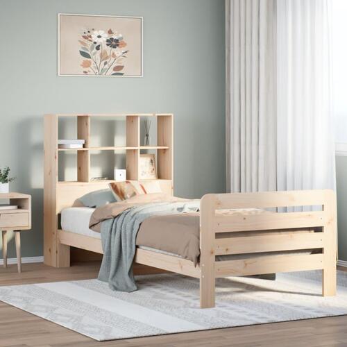 Sengeramme uden madras 75x190 cm massivt fyrretræ