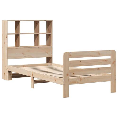 Sengeramme uden madras 75x190 cm massivt fyrretræ